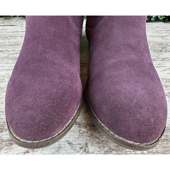 VERY VOLATILE Whistler Boots Women’s 6.5 Purple Suede Mid Calf Zip Casual Boho - Picture 4 of 15